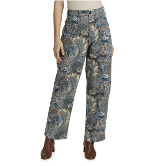 NWT Etro Gibson Paisley Jeans. IT44, US8 - Picture 1 of 12